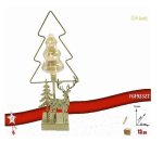 ALBERO METALLO 23CM C/LUCE ORO 92297