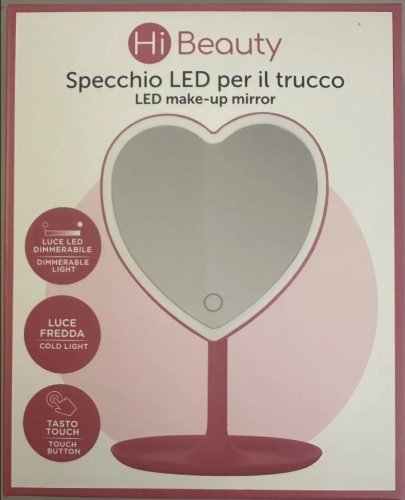 SPECCHIO LED PER TRUCCO FORMA CUORE HIB70