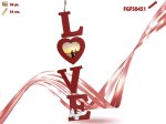 SCRITTA LOVE CON PORTAFOTO LEGNO 450451