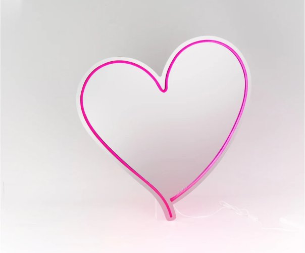 SPECCHIO ACRILICO LED CUORE 54X52 HIB62