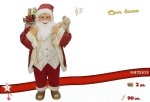 BABBO NATALE TESS.LED MUS ROSSO 90CM 972413