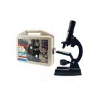 MICROSCOPIO DELUXE CON BASE METALLO 100 X 600X 1200X CUSTODIA ODG1256