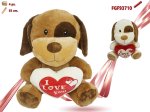 CANE CON CUORE COL. ASS 55CM 093710
