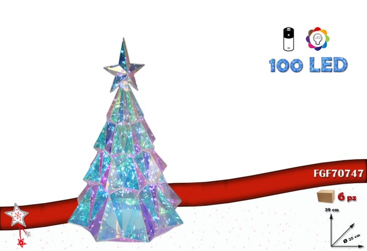 ALBERO PVC CON LUCE -100LED 39CM 970747