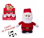 BABBO NATALE 20CM C/CANZONE ITALIANA OCCHI GLITTER 25755
