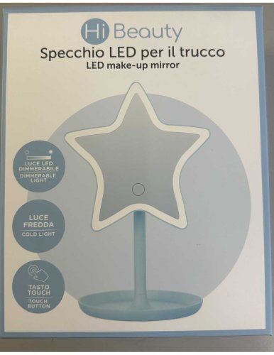 SPECCHIO LED PER TRUCCO FORMA STELLA HIB73