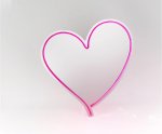 SPECCHIO ACRILICO LED CUORE 54X52 HIB62