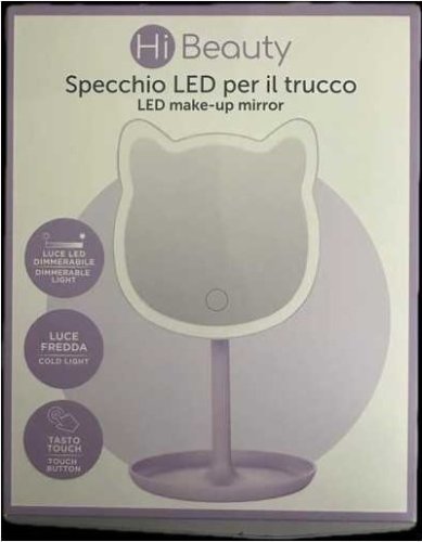 SPECCHIO LED PER TRUCCO FORMA GATTO HIB71