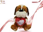 CANE PELUCHE CON CUORE 35CM 069731