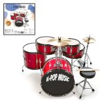 BATTERIA MUSICALE PROFESSIONALE PER BAMBINI SENIOR - 9 PEZZI ODG1249