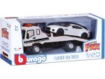 BURAGO 1:43 STREET FIRE FLATBED TOW TRUCKT 18-31399